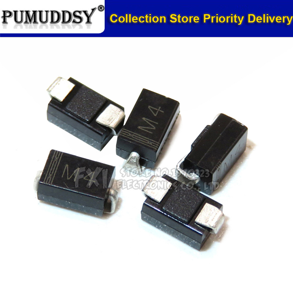 100 CÁI 1N4004 SMD DIODE M4 1A 400V IN4004 Diode chỉnh lưu Mới nguyên bản