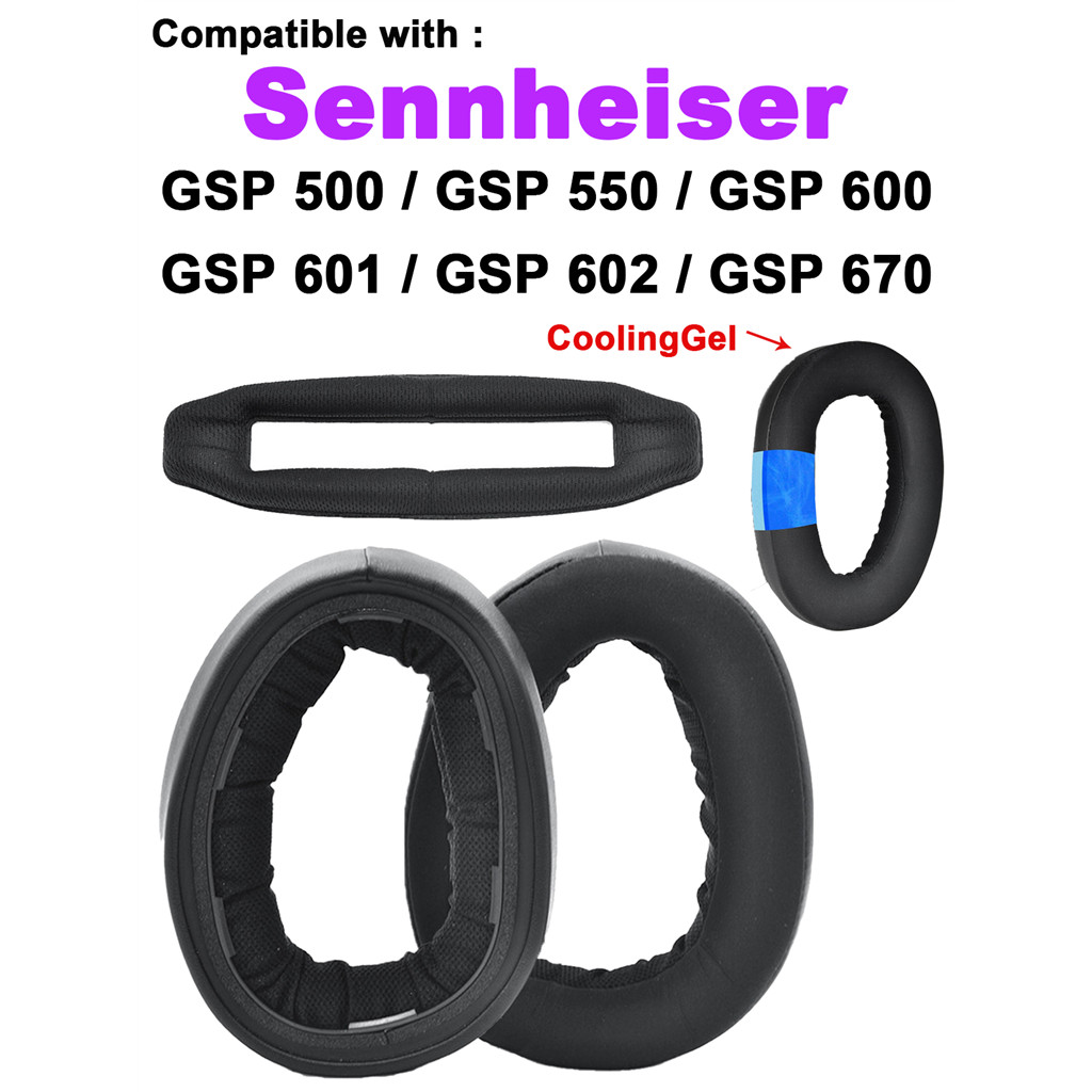 Thích hợp cho Sennheiser GSP 500 550 600 601 602 670 miếng đệm tai nghe có thể thay thế miếng bọt bi