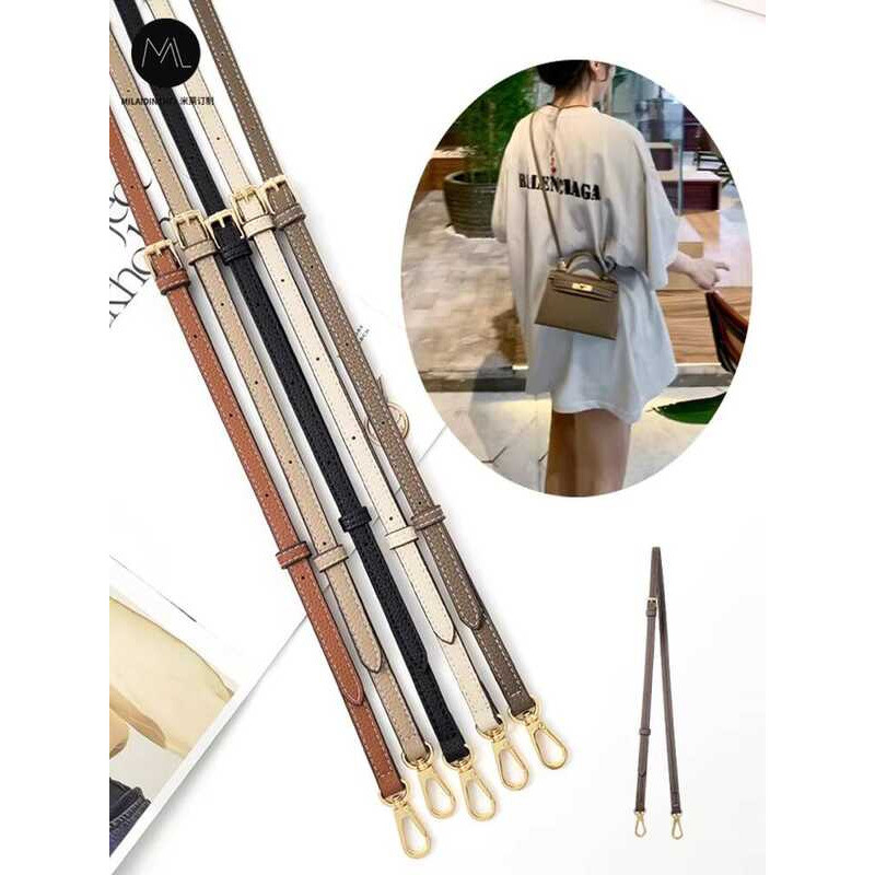 Thích hợp cho Hermes kelly Túi Dây Đeo Bowling mini Pebble Họa Tiết Đeo Ngang Thay Thế Voi Màu Xám D