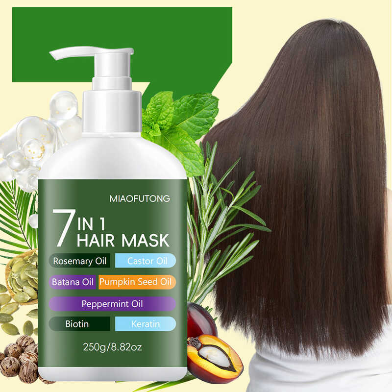 Loại 7 TRONG 1 7 TRONG 1 Sửa chữa mặt nạ tóc khô Frizz Batana Tinh dầu hương thảo