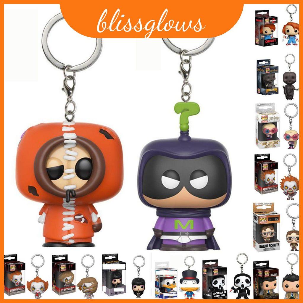 Mặt dây chuyền móc khóa Funko Pop thực tế Chucky Pennywise và Elvira Castile