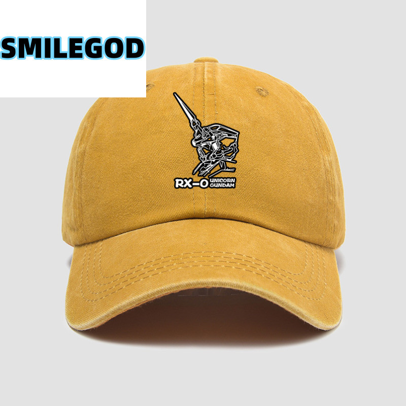 Mũ Bóng Chày Di Động Phù Hợp Với Gundam UC UNICORN UNICORN Mũ Bóng Chày Nam Nữ Nhỏ Tươi Mũ Chống Nắn