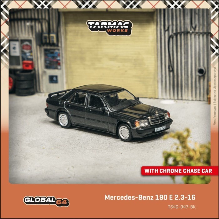 TW 1: 64 Mercedes-Benz 190E 2.3-16 Mẫu xe hợp kim màu xanh đen kim loại