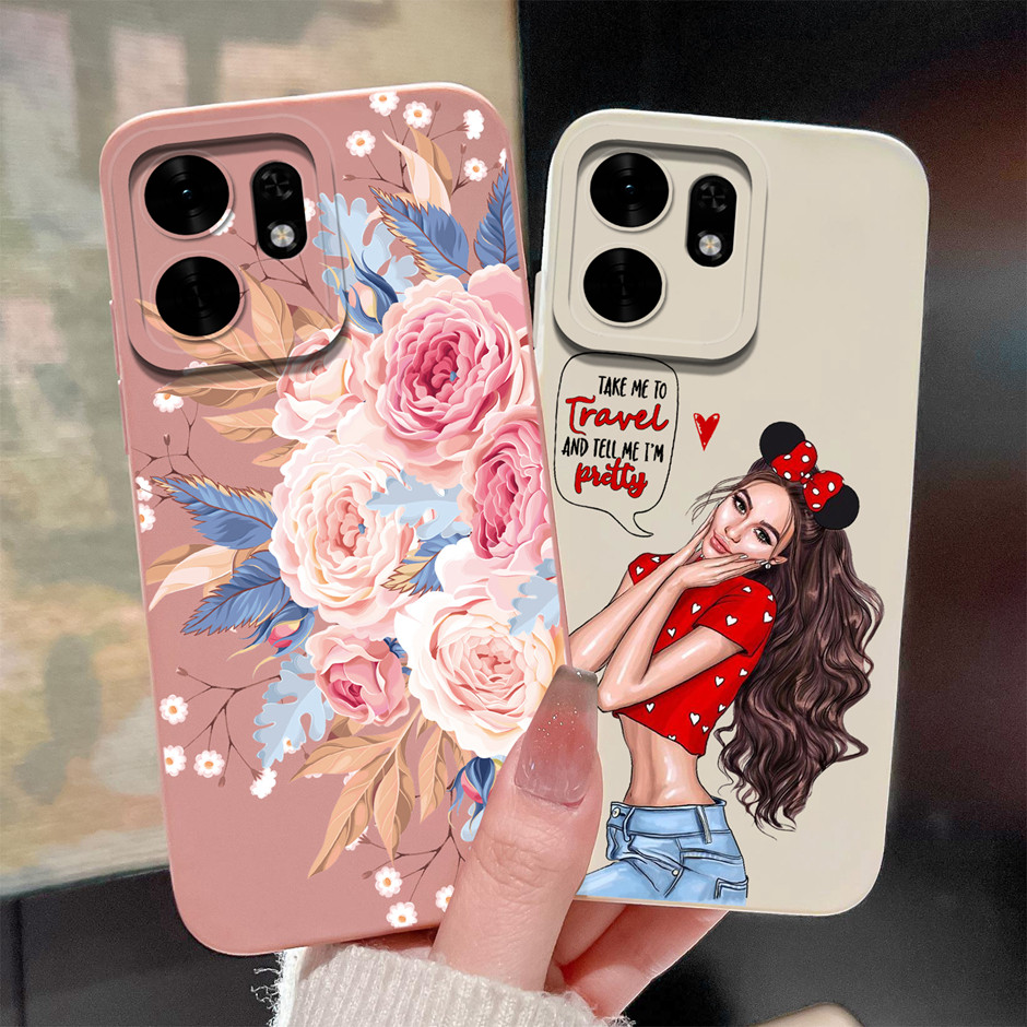 Ốp Điện Thoại Cho Honor X6D Dễ Thương Brilliant Flower Girl Mềm Lỏng Silicon Tối Giản Ốp Lưng Cho Ho
