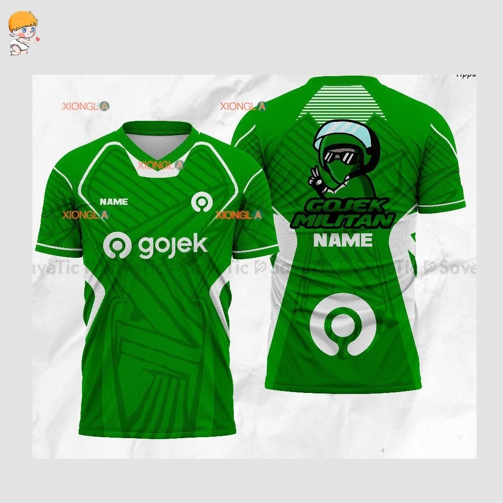 Gojek Part 02 Full - Áo thun Jersey tùy chỉnh thăng hoa in hình