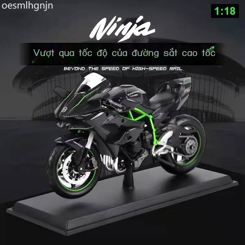 [Ảnh thật/Sẵn]  Mô phỏng máy Maisto 1:18 Kawasaki Ninja H2R H2 R, mô hình xe hợp kim, quà tặng trưn
