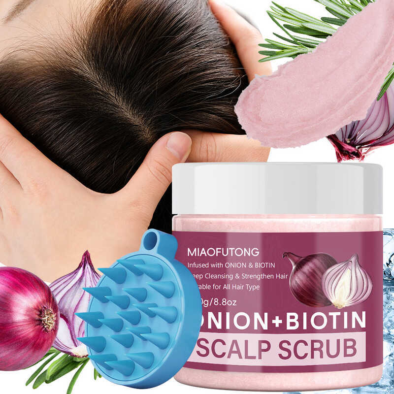 Loại ONION ONION Biotin Da Đầu Chà Với Bộ Bàn Chải Massage Kiểm Soát Dầu Sạch Chăm Sóc Dưỡng Ẩm