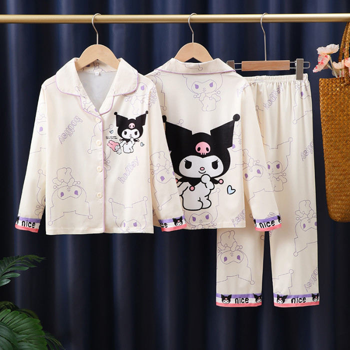 2026 New Year Collection Eid Mubarak Kids Outfit Skin-friendly Teen's Long Sleeve Nightie Girls' Lap