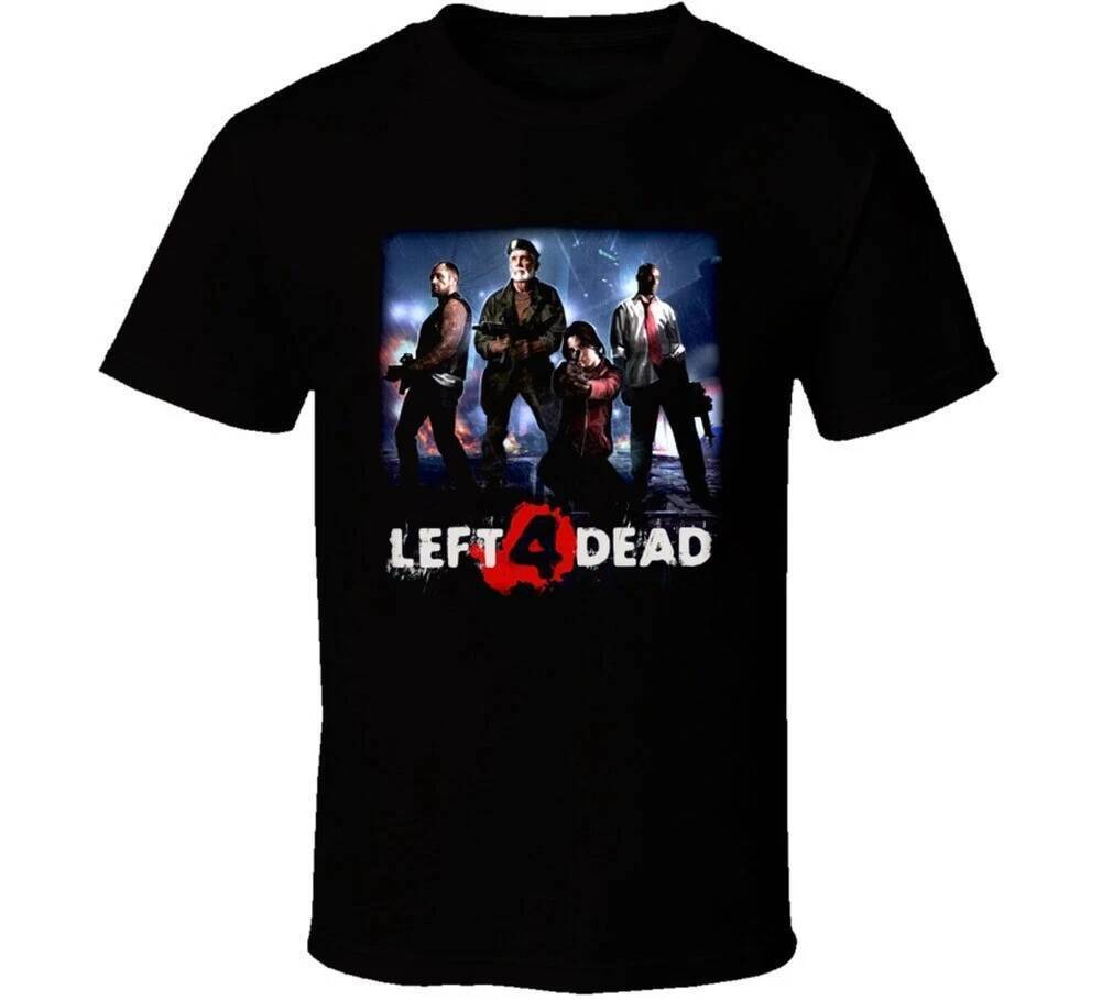 Left 4 Dead trò chơi điện tử Áo thun dáng rộng vừa vặn áo sơ mi cổ điển chất lượng cao cotton nguyên