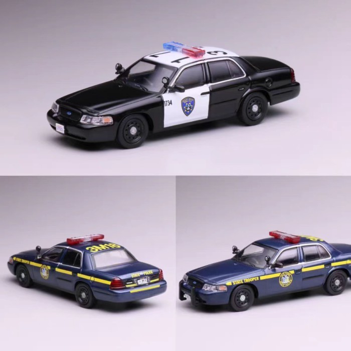 596 1: 64 Ford Crown NY Cảnh Sát Tiểu Bang / California Oakland Cảnh Sát Tranh Xe Mô Phỏng Hợp Kim X