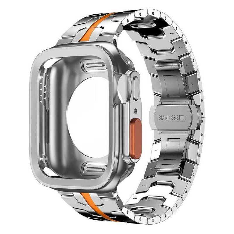 Thích hợp cho dây đeo Apple Watch Series 11 Ultra Iron Man Dây đeo kim loại bằng thép không gỉ