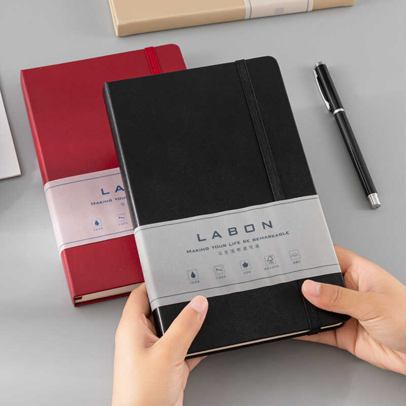 A5 Dot Matrix Trang Notebook Notebook Enterprise Plus logo Notepad Hình Chữ M Bìa Cứng Dây Đeo Noteb