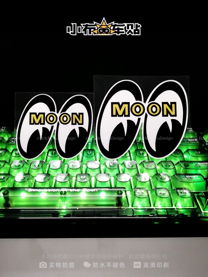 ~~ #Mooneyes Mooneyes Big-Eyed Young Animal CUB Side Cover Sửa đổi màu sắc Nhãn dán xe trang trí