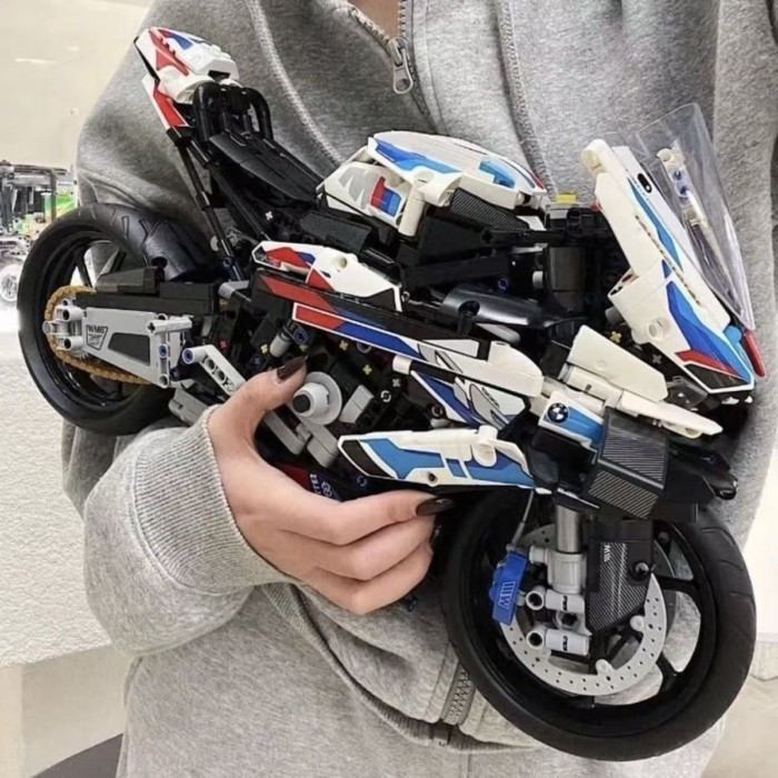 Tương thích với gạch LEGO Bộ cơ khí xe máy BMW lắp ráp đồ chơi giáo dục