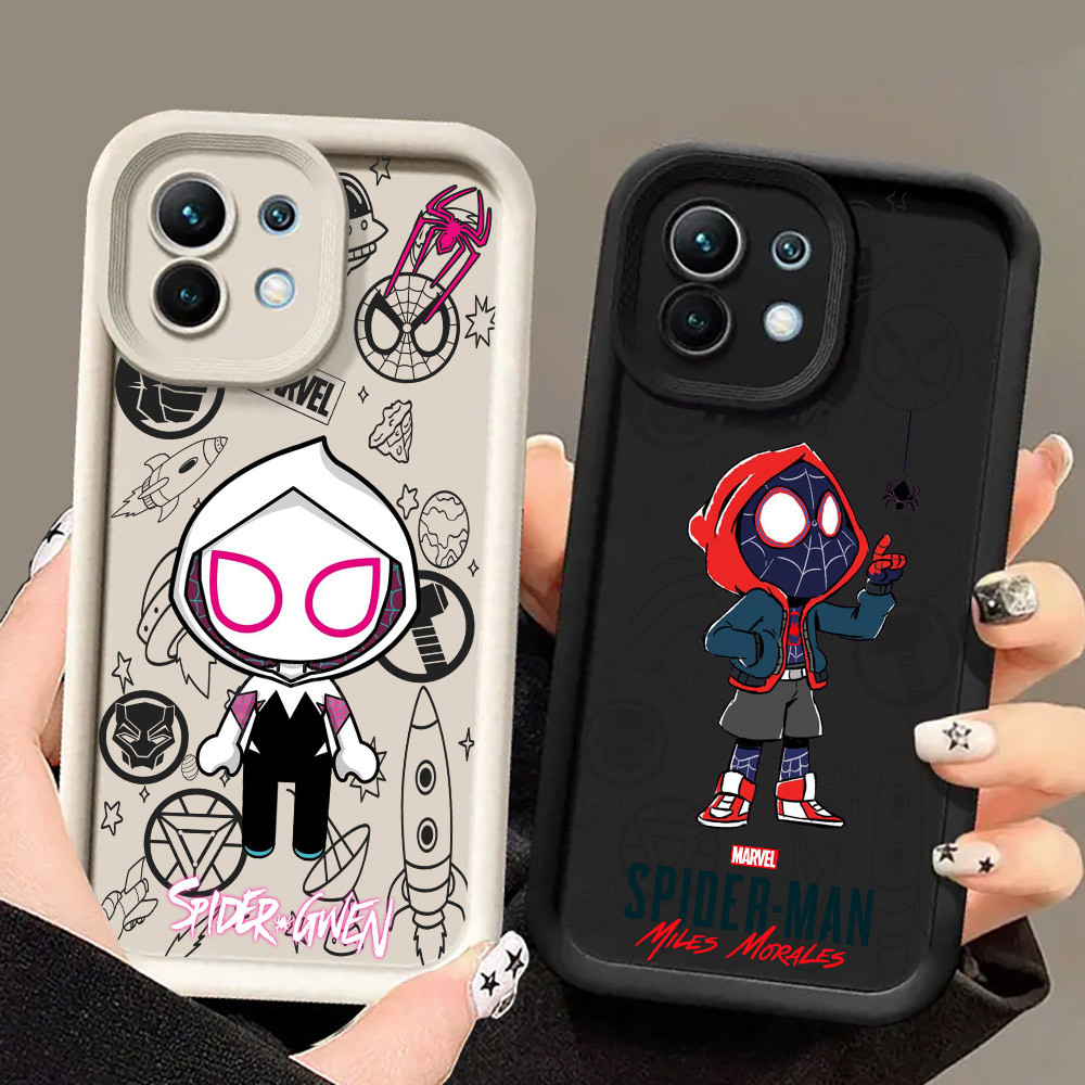 Ốp Điện Thoại Spider Gwen Người Nhện Miles Morales Groot Marvel Cho Xiaomi 17 Pro 15 Utra 13T 14T 15