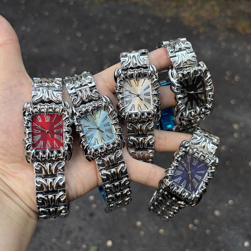 Đồng hồ Claw alabaster Style Retro y2k Đồng hồ Mỹ Châu Âu Hình đặc biệt Cao cấp ins Niche Watch