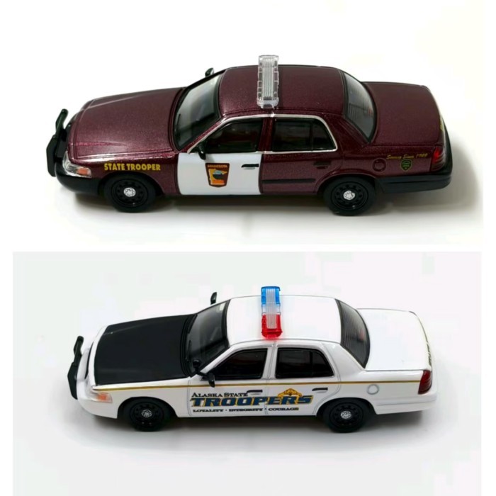 596 1: 64 Ford Victoria Crown CV Xe cảnh sát bang Mỹ Xe hợp kim Mô hình ô tô Đồ trang trí Mô hình ô 