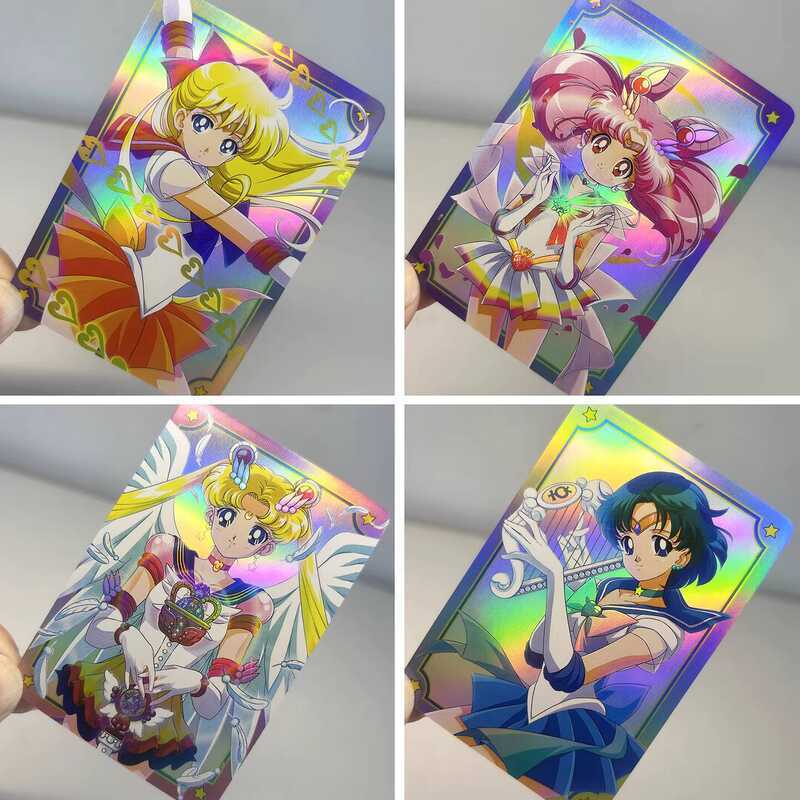 Thủy Thủ Mặt Trăng Thẻ Flash Bộ Sưu Tập Chụp Ảnh Thẻ Nước Đá Mặt Trăng Anime Nhân Vật Thẻ Đựng Thẻ H