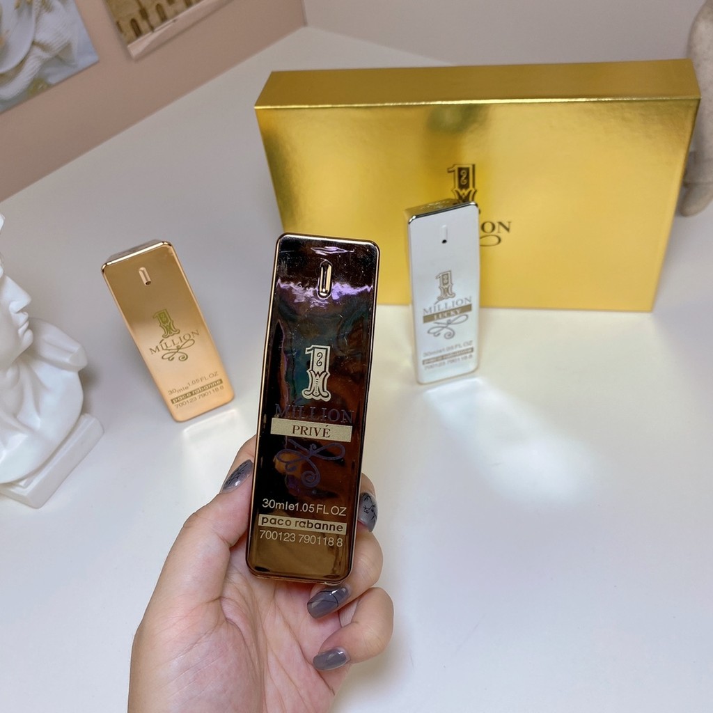 Bộ ba mảnh mẫu trung bình thời trang đặc biệt / 70 Paco Million dành cho nam 30ml * 3 miếng, có đầu 