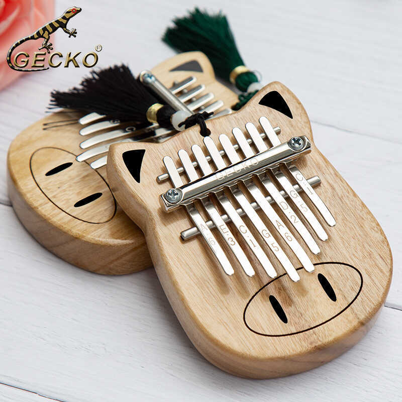 GECKO GECKO Mini Ngón Tay Cái Piano Cừu Po 8-Tone Kalimba Ngón Tay Piano Kalimba Nhạc Cụ Di Động