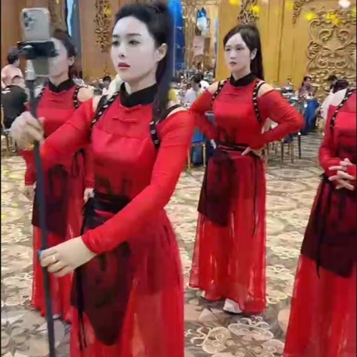 Jazz Dancer Quần Trình Diễn Trang Phục Nữ Phù Hợp Với Phong Cách Đỏ Hàng Năm Đảng Khiêu Vũ 2025 Mới 