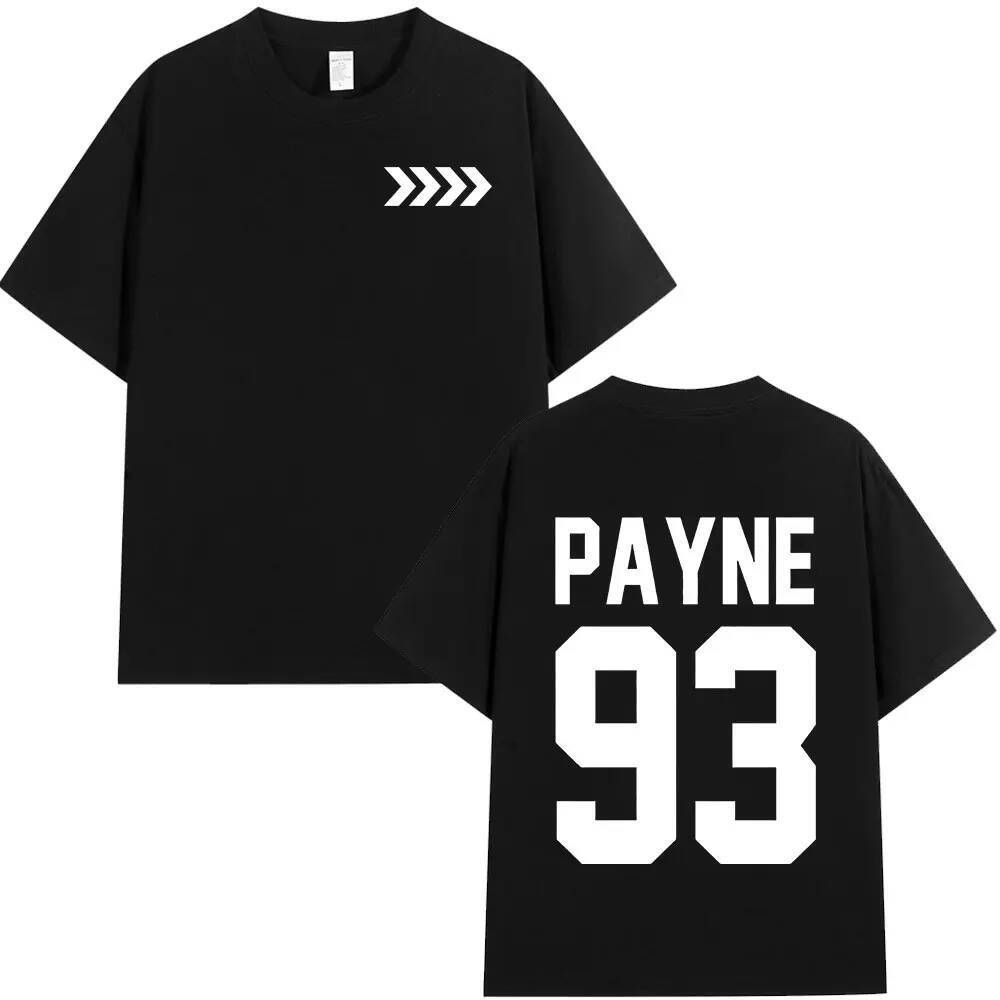 Liam Payne 93 Oversized Áo Thun Nam, Tay Ngắn, Phong Cách Hip Hop Đường Phố