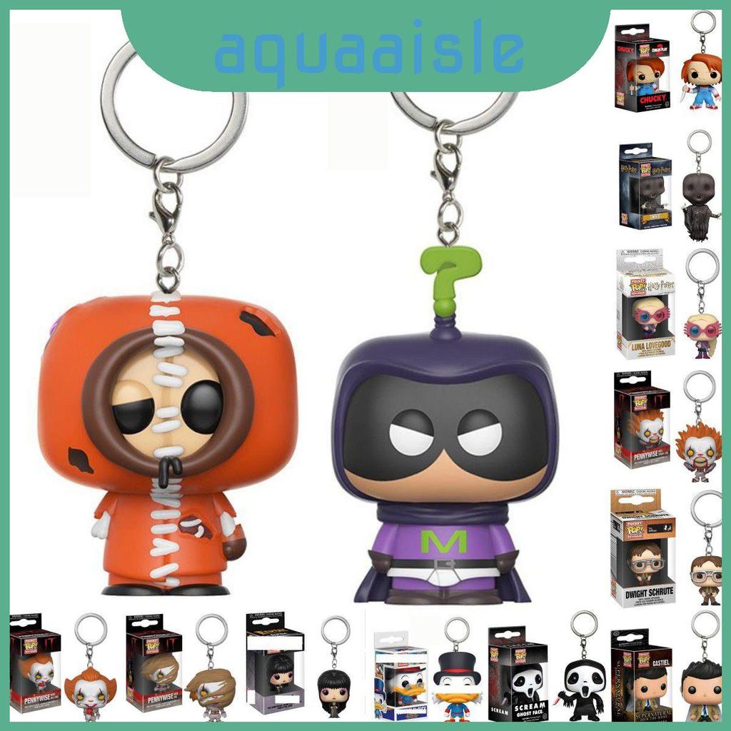 Mặt dây chuyền móc khóa Pop bằng nhựa bền Funko Chucky Kenny Pennywise Elvira