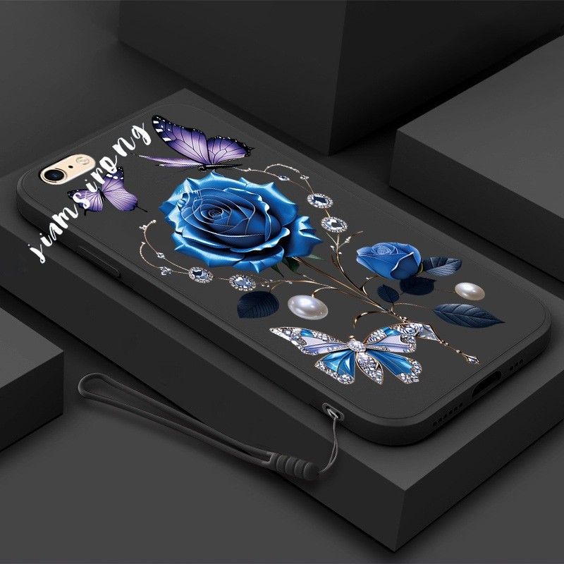 Ốp điện thoại hình bướm đen cổ điển cho Iphone SE 2020 SE 2022 SE 2016 Vỏ sang trọng Vỏ chống sốc Vỏ