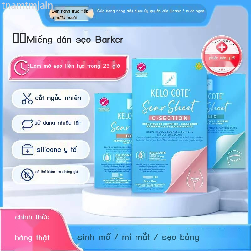 [GIÁ SỈ]  Miếng sẹo Kelo-Cote, miếng dán loại bỏ sẹo, gel silicone y tế, sửa chữa tăng sản sau sinh