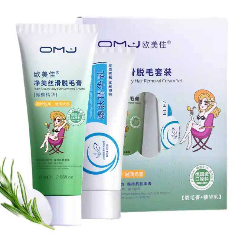 Châu Âu Châu Mỹ Jia Olive Jingmei Silk Hair Removal Cream Mousse Spray Set Hoa Hồng Nhẹ Nhàng Toàn T