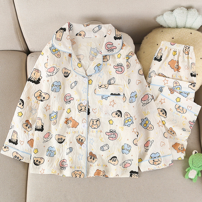 2026 New Year Collection Affordable Kids Korean Style Child Long Sleeve Pajamas Boy's or Girls' Poly