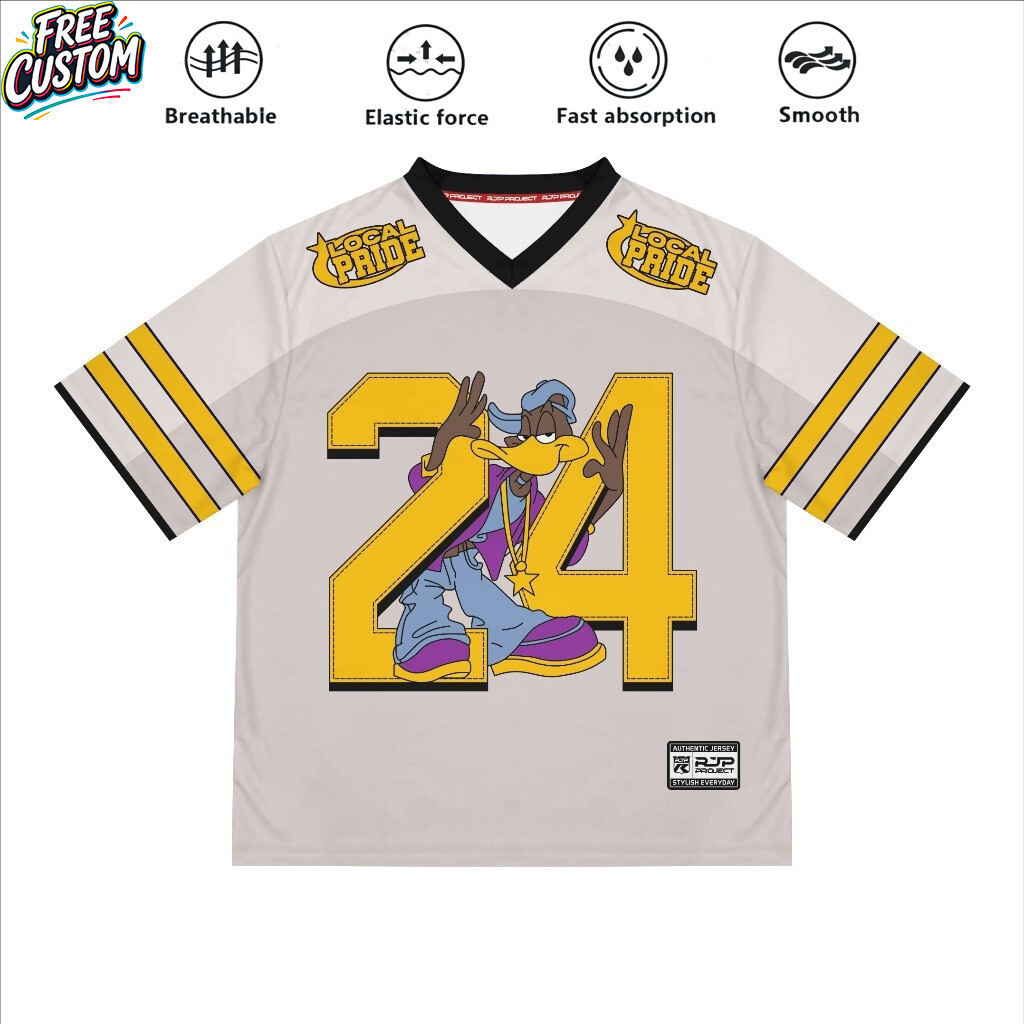 Jersey boxy oversized vintage, phù hợp cho rugby và hockey