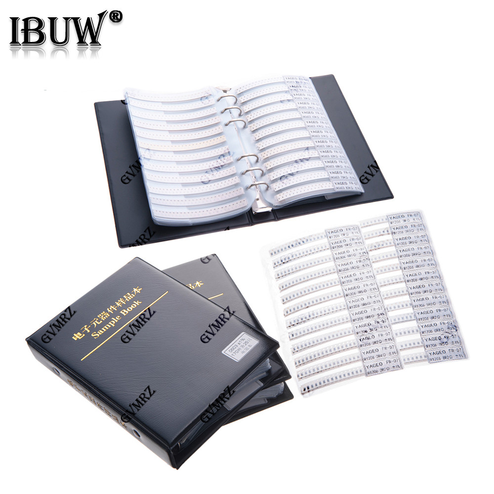 Bộ Điện Trở Sách SMD Bộ Phân Loại Điện Trở 0201 0402 0603 0805 1206 1% FR-07 170 Giá Trị 0R-10M Smd 