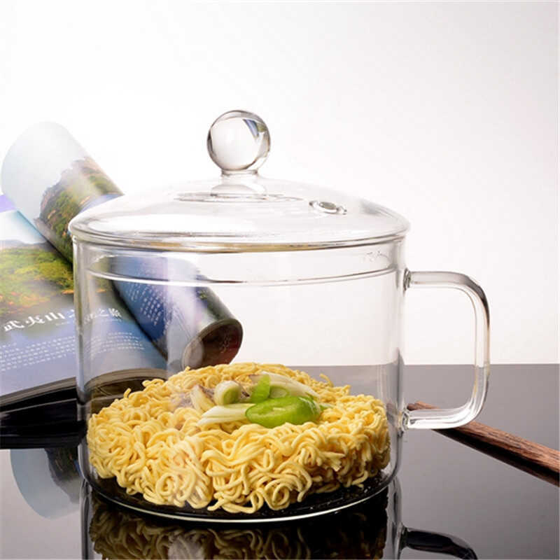 Bát mì ăn liền thủy tinh Bát mì ăn liền Lò vi sóng Phong cách Nhật Bản Dung tích lớn Mì ăn liền Dụng