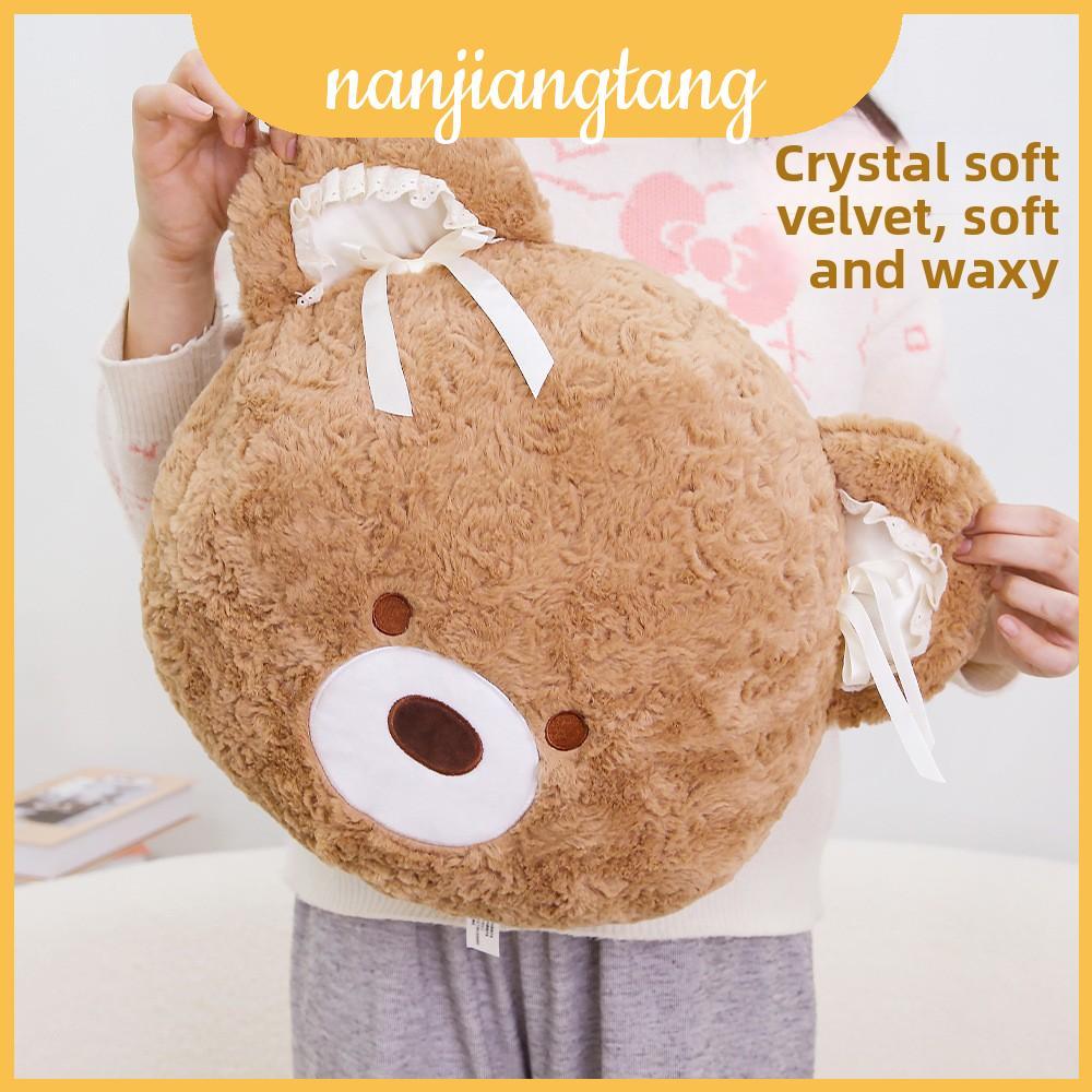 Gối sang trọng hình gấu hình tròn có chất liệu nhung đàn hồi Naps để thư giãn