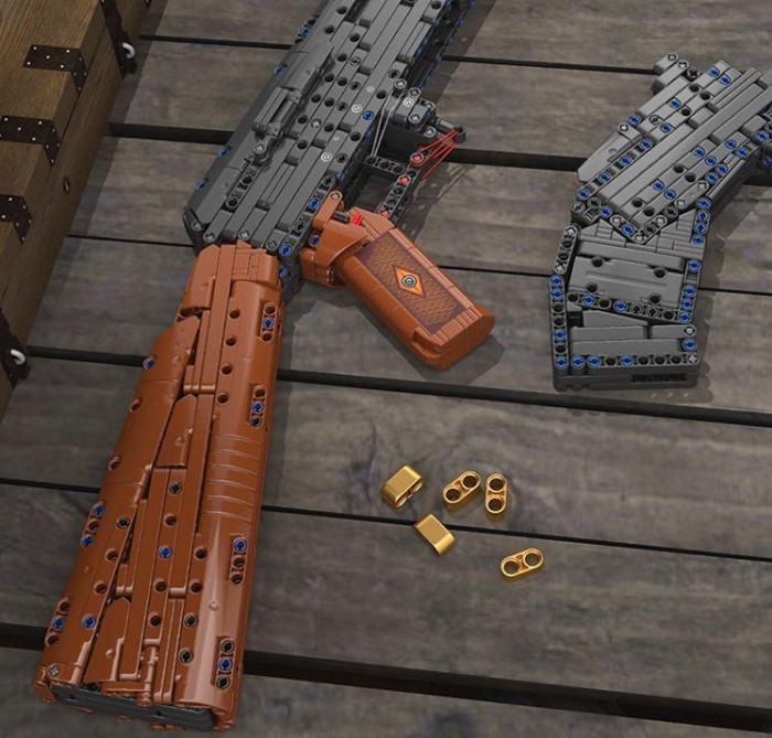 Súng trường tấn công AK47 có thể bắn tương thích LEGO khối xây dựng hạt nhỏ cậu bé đồ chơi mô hình