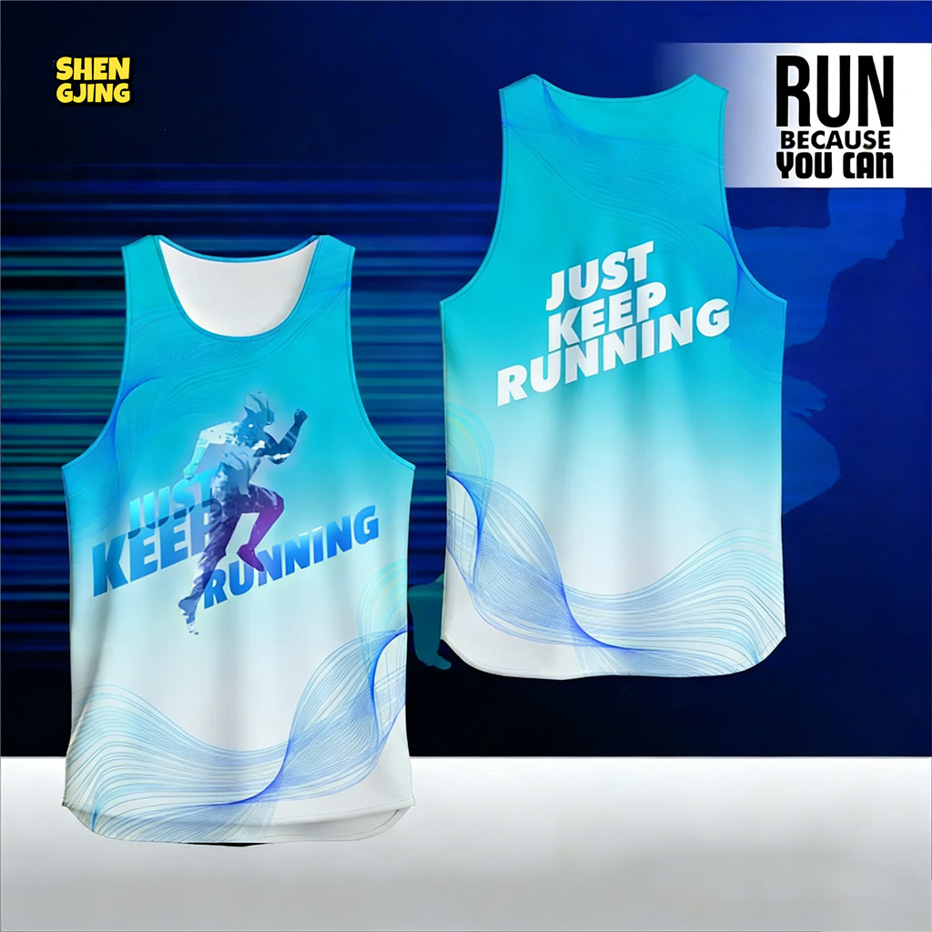 (SHENGJING) Áo chạy bộ Gradient "Just Keep Running"