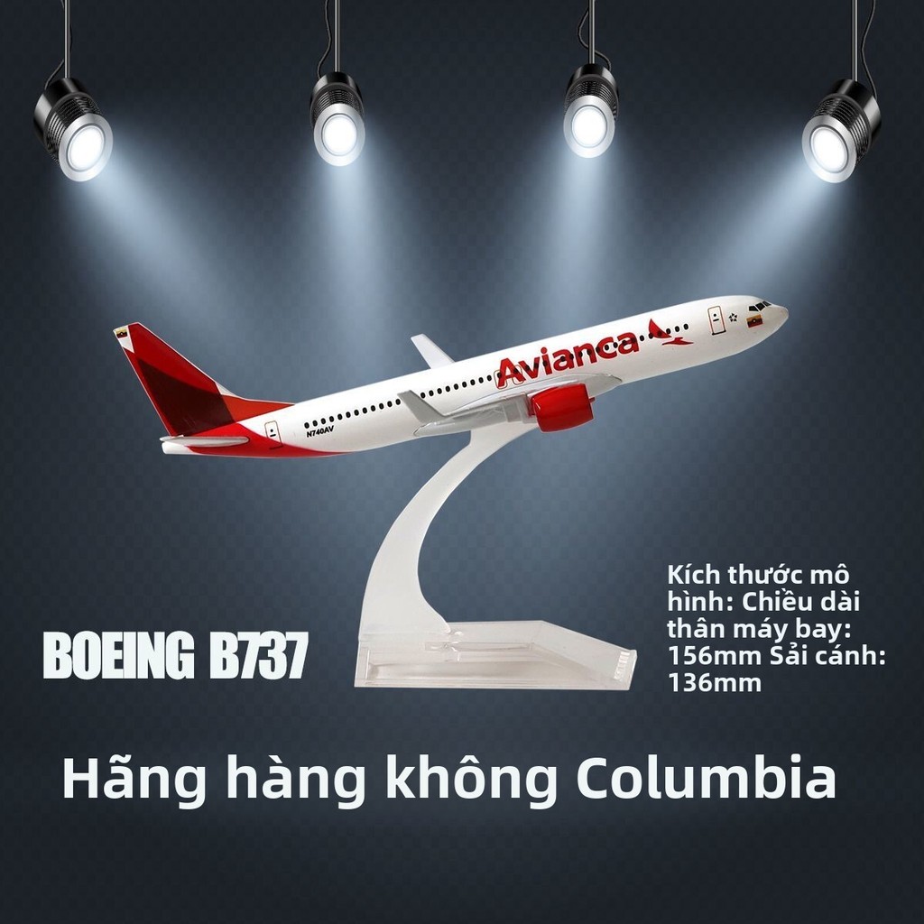 mô phỏng hợp kim Concorde 16CM, Fokker FK-50 Colombia, Mô hình máy bay 737 Thâm Quyến