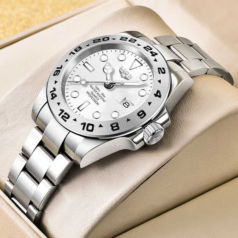 LIGE / LIGE Độc quyền dành cho nam Đồng hồ thạch anh Lịch ba tay Đồng hồ dạ quang Đồng hồ đeo tay ch