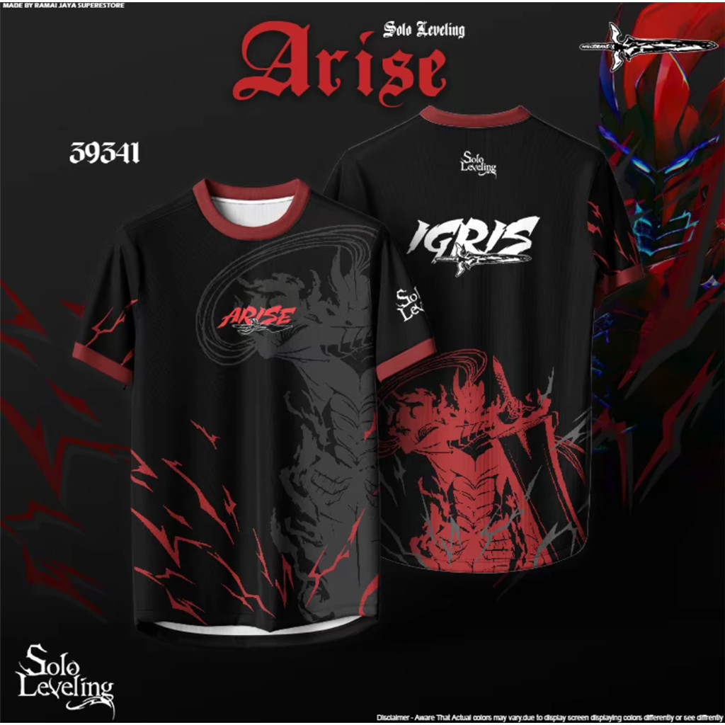 Áo Thun cổ tròn Solo Leveling Arise IGRIS BERU, Kích thước lớn