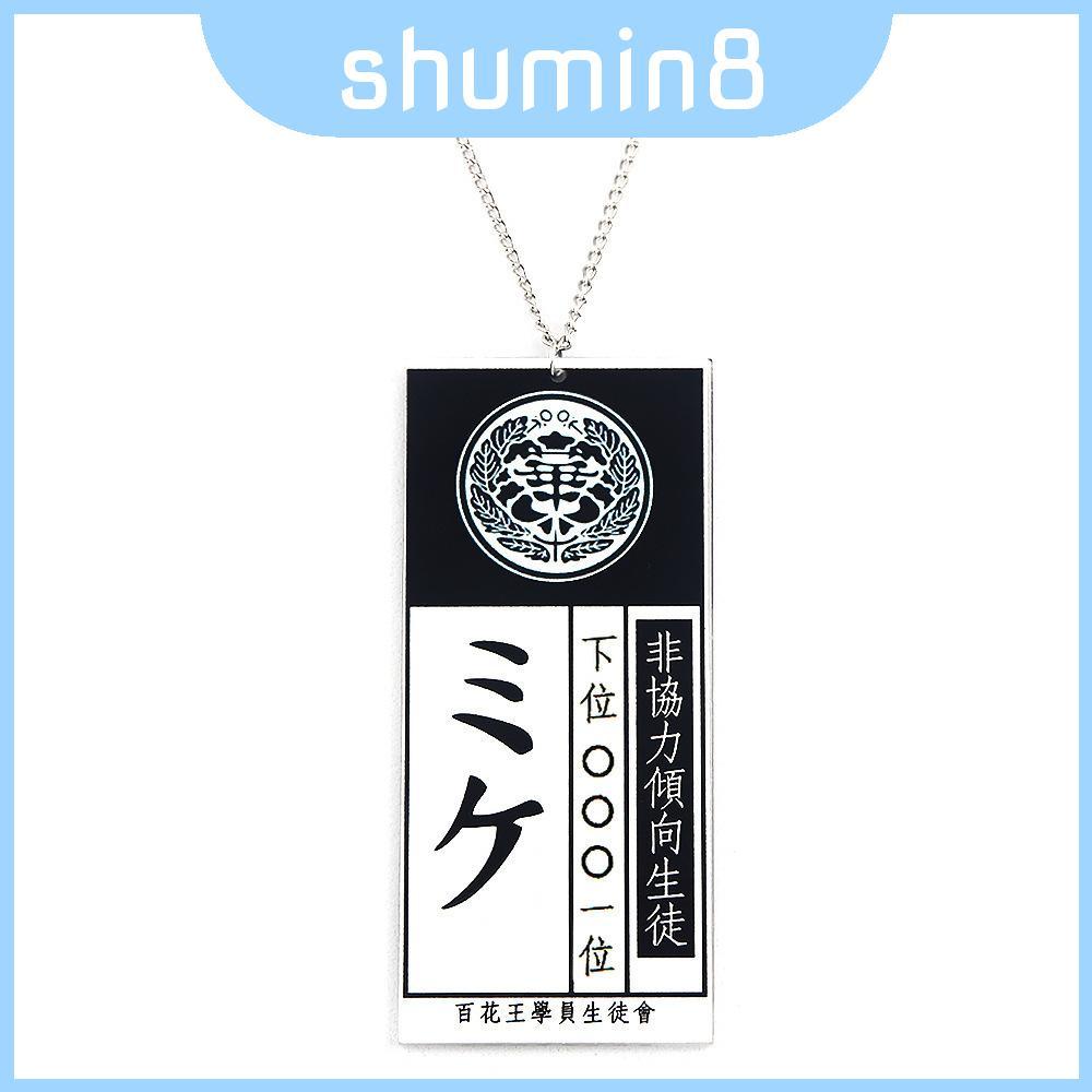 Kakegurui Yumeko Necklace Jabami - Trang sức acrylic với dây xích điều chỉnh cho cosplay