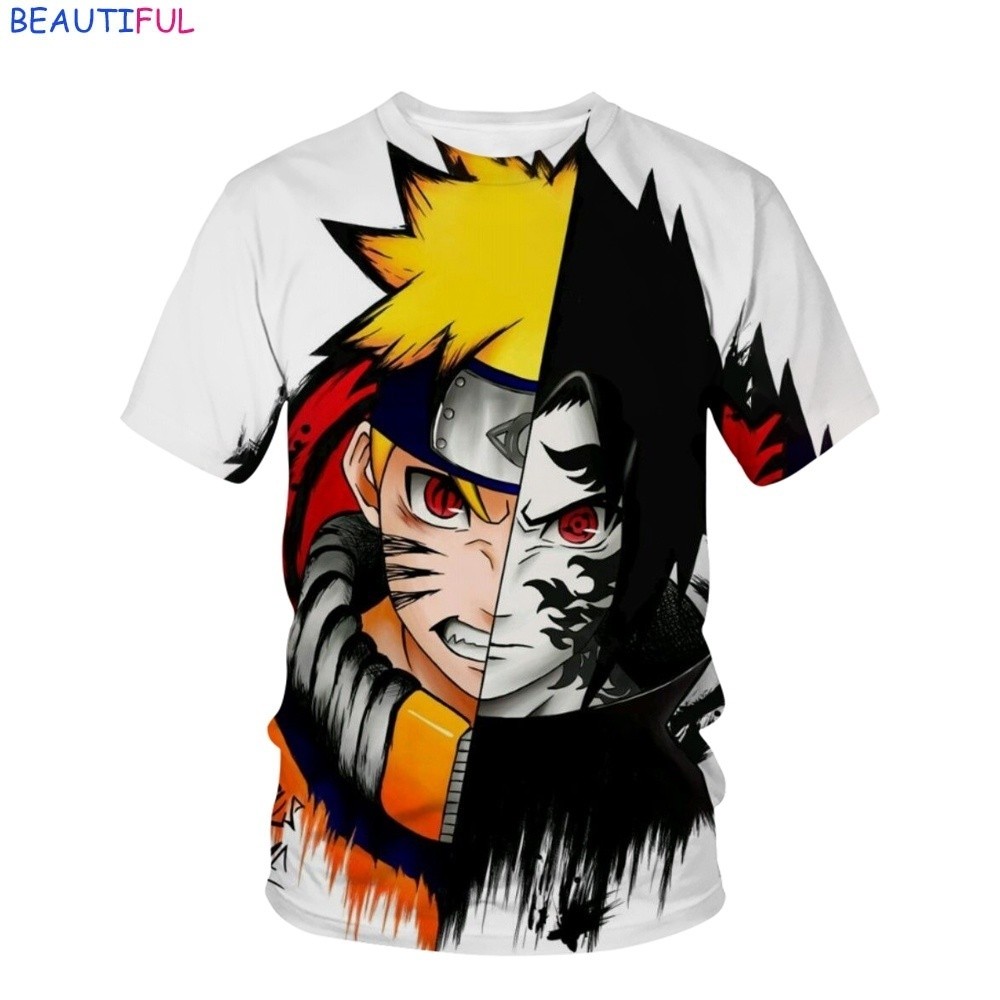 Thời Trang Mùa Hè Thường Ngày Naruto Akatsuki 3D In Áo Thun Lớn Nam Nữ Tay Ngắn Dễ Thương Unisex Bôn
