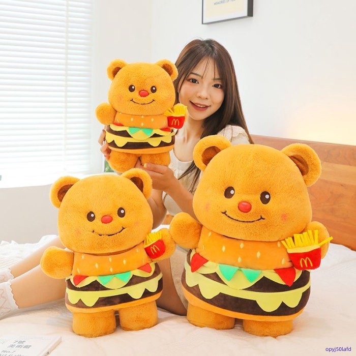 New Burger Butter Bear Ragdoll Doll Plush Toy Hug Bear Cute
