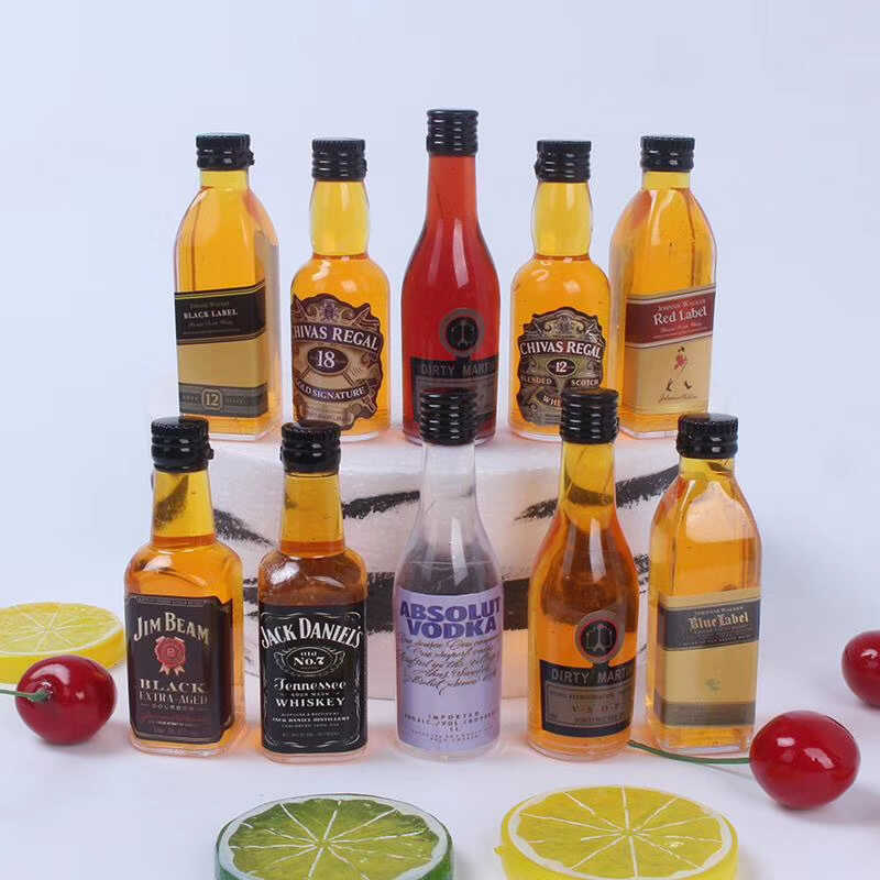 Chai Rượu Trang Trí Bánh Sinh Nhật Cắm Vodka Whisky Phương Tây Rượu Trang Trí Mini Chai Rượu Nhỏ