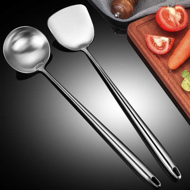 Thìa khuấy bằng thép không gỉ 304 Thìa khuấy-Frying Thìa khuấy-Frying Thìa làm dày