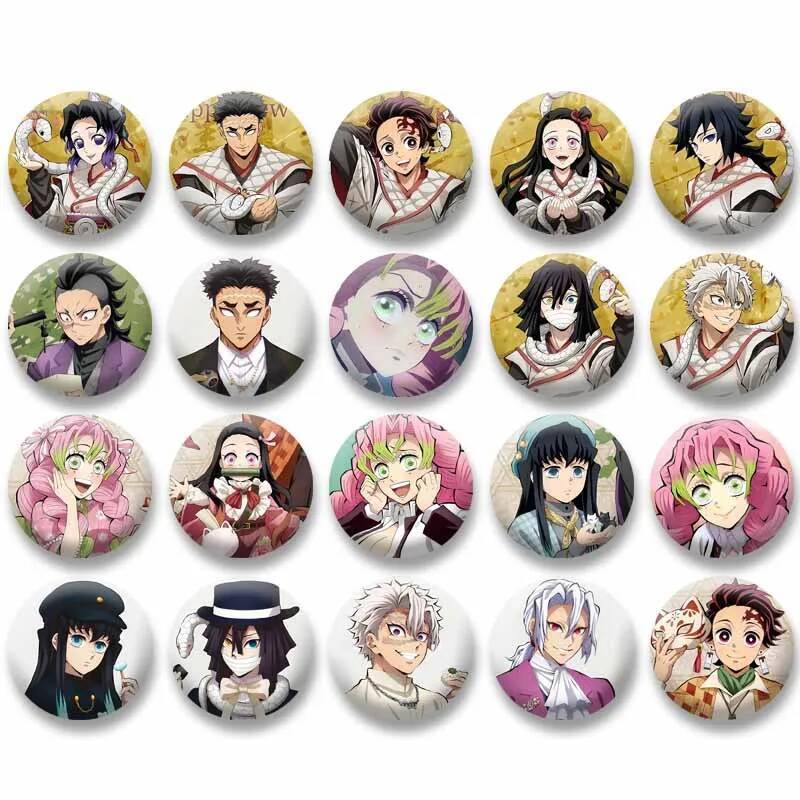 Phụ Kiện Cosplay Cho Anime: Huy Hiệu và Nút Cài Áo cho Giyu Obanai Mitsuri