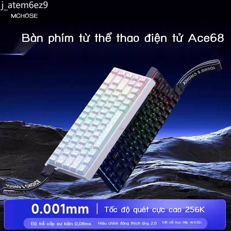(Date mới) Bàn phím cơ học MCHOSE Ace 60/68 với công tắc từ tính, chuyên dụng cho chơi game E-sport