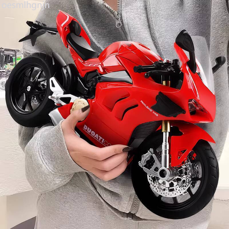 (Date mới) Đồ chơi Ducati V4S phỏng hợp kim, máy cho bé trai, mô hình xe Big Devil, món đồ trưng bà