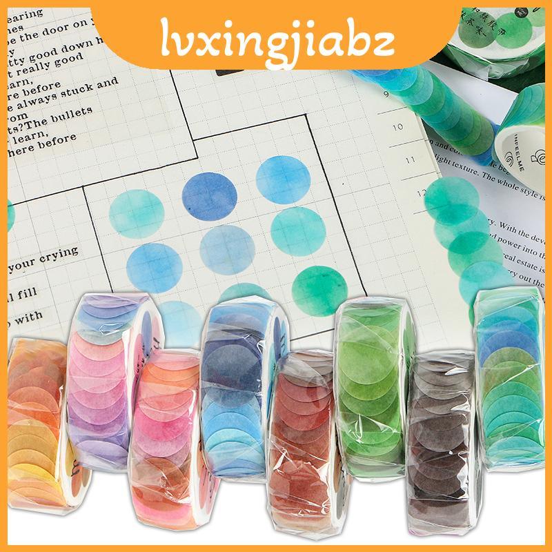 Washi 100 Miếng Dán Chấm Tròn Vui Vẻ Nhiều Màu Sắc Vẽ Tay Sử Dụng Sáng Tạo Cho