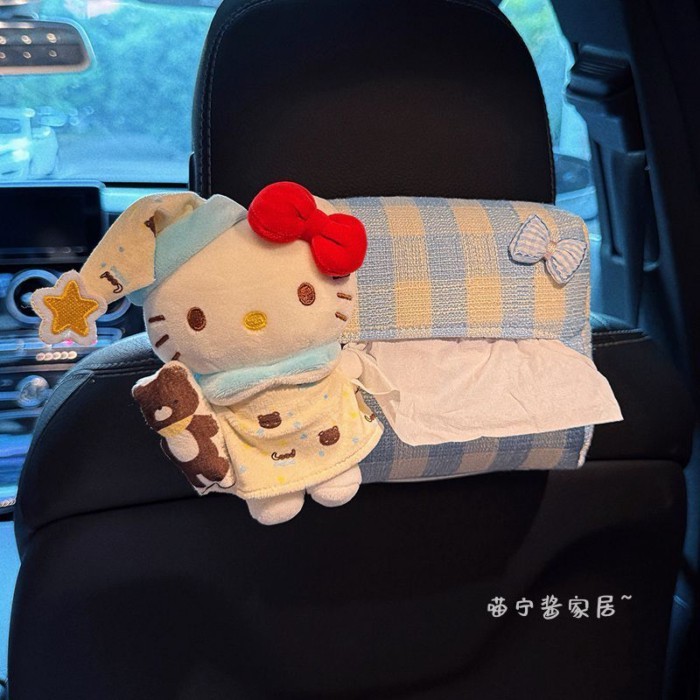 Car Tissue Box, High-end And Cute, Kitty Tissue Box, Car Tissue Hanging Bag, Car Tissue Box